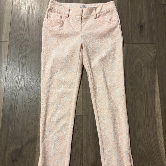 Cache Women's Light Pink Floral Lace Lined Pants ~ 2 ~ NWT ~ Org. price $118 - Picture 1 of 5